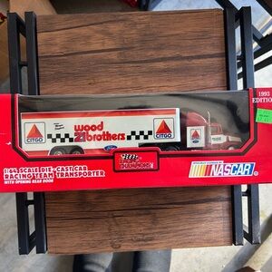Nascar Wood Brothers Red and White Die-Cast Transporter